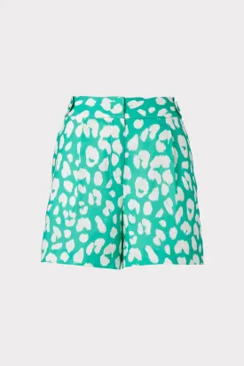 Madison Jungle Leopard Linen Shorts