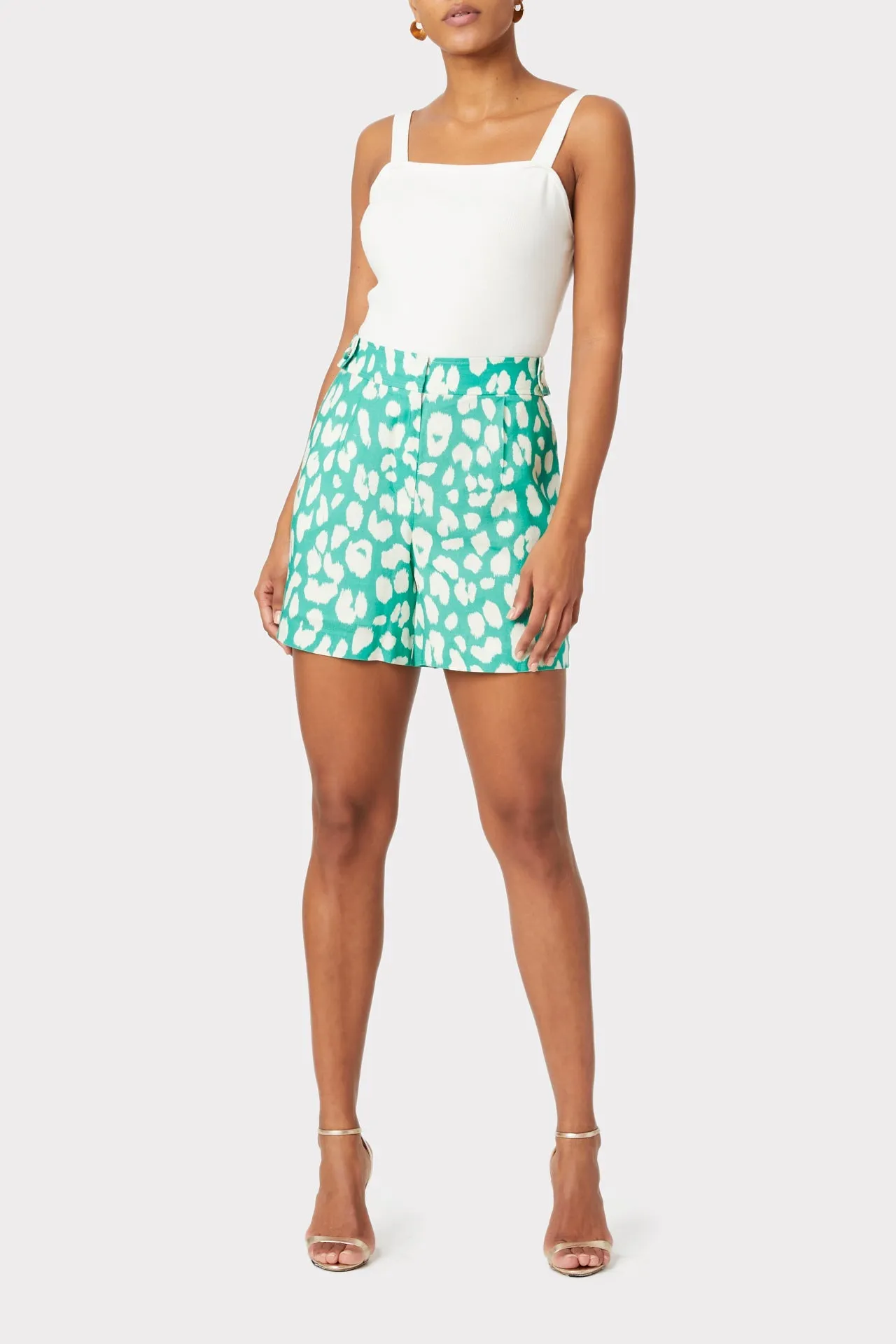 Madison Jungle Leopard Linen Shorts