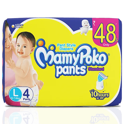 Mamy Poko Pants Large Size (9-14 kg) Diapers 4 pc