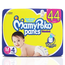 Mamy Poko Pants Medium Size (7-12 kg) Diapers 4 pc