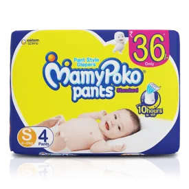 Mamy Poko Pants Small Size (4-8 kg) Diapers 4 pc