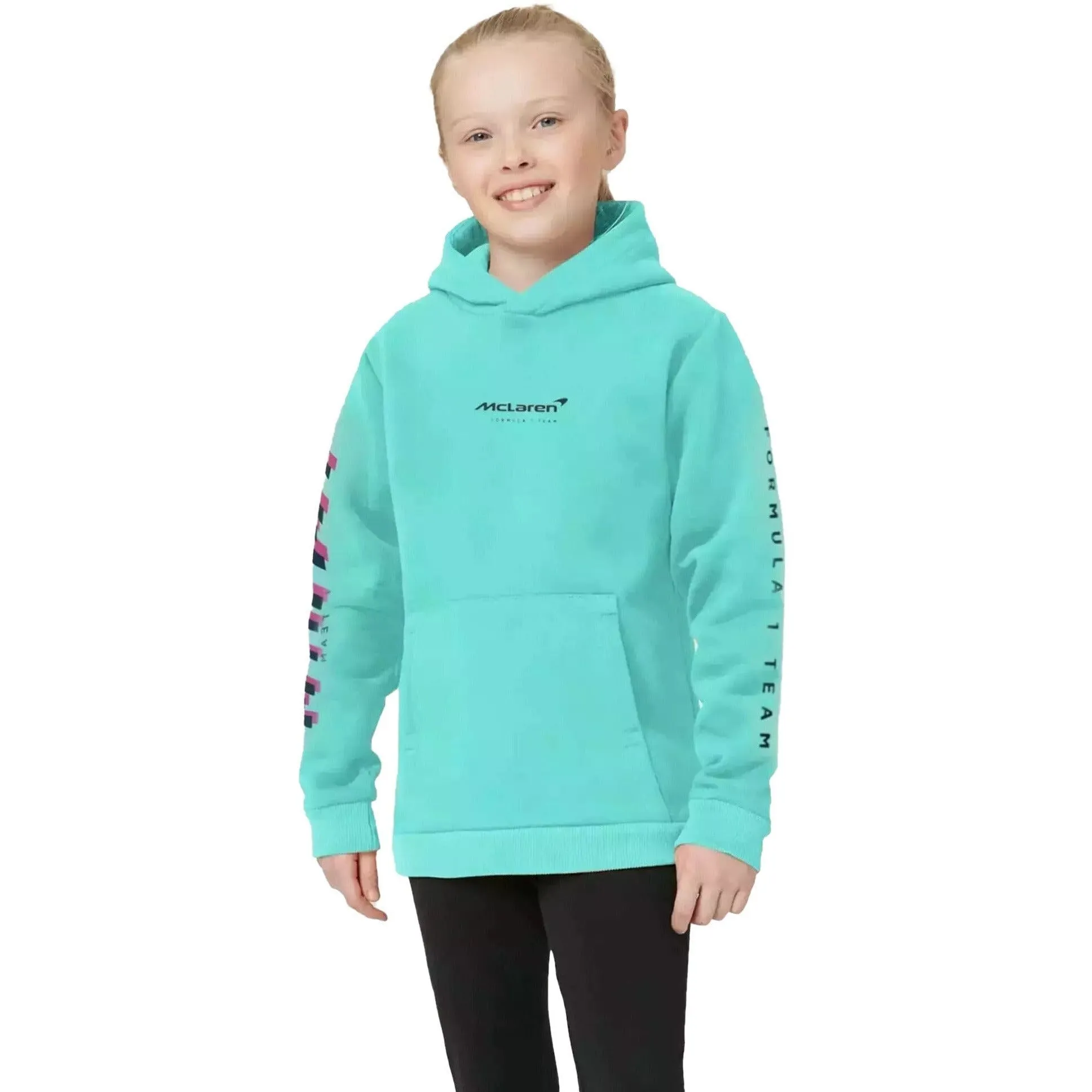 McLaren F1 Kids Miami Neon Logo Hoodie-Vice Blue/Aqua Sky