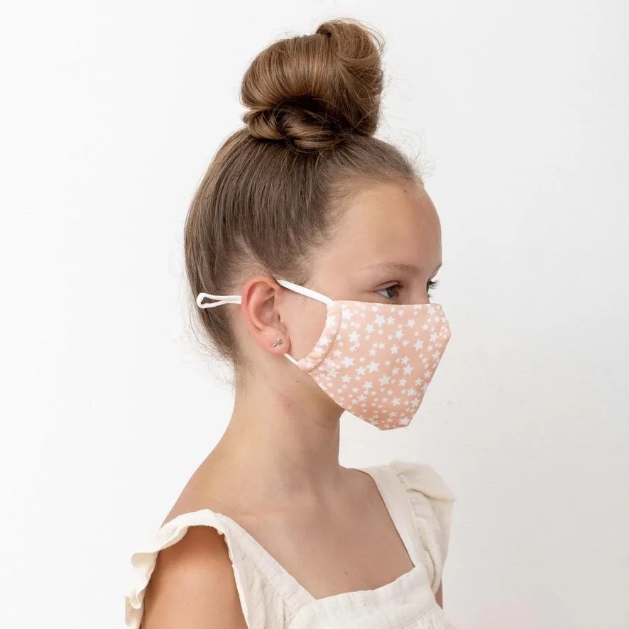 MIMI & LULA - Pink Star Print Face Mask - Child