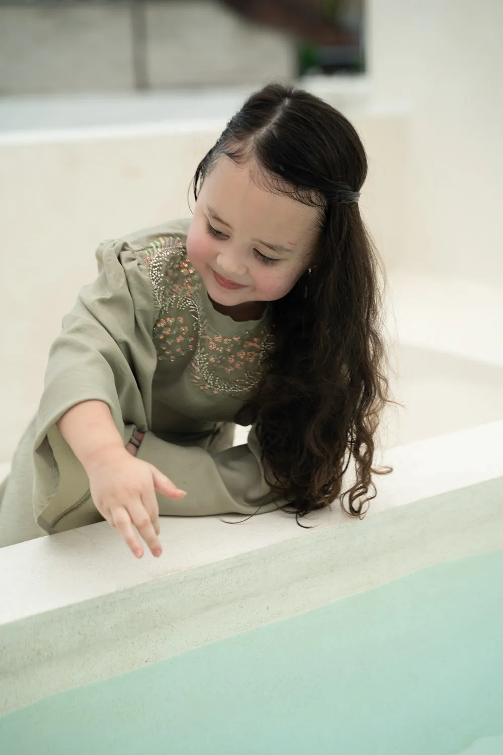 Minted Jewel Kids Abaya