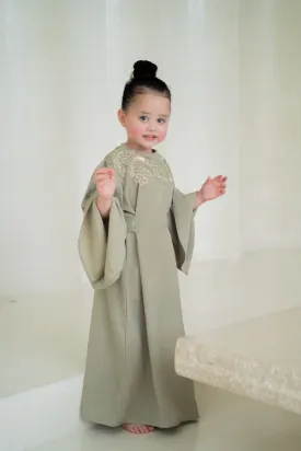 Minted Jewel Kids Abaya