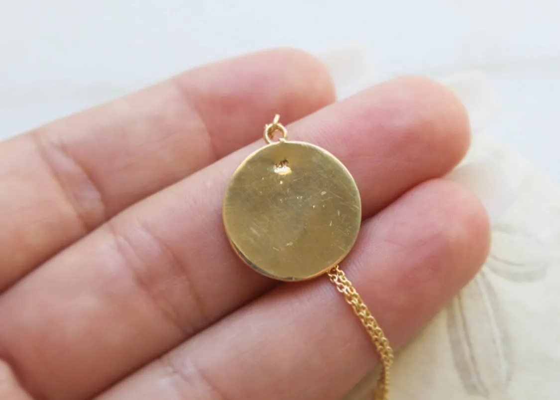 Mother and Child Necklace in 14K Yellow Gold