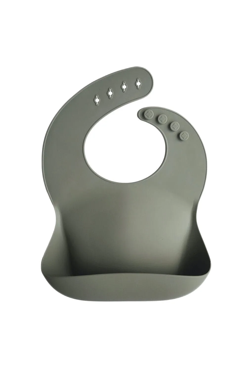 Mushie - Silicone Bib - Silver Sage