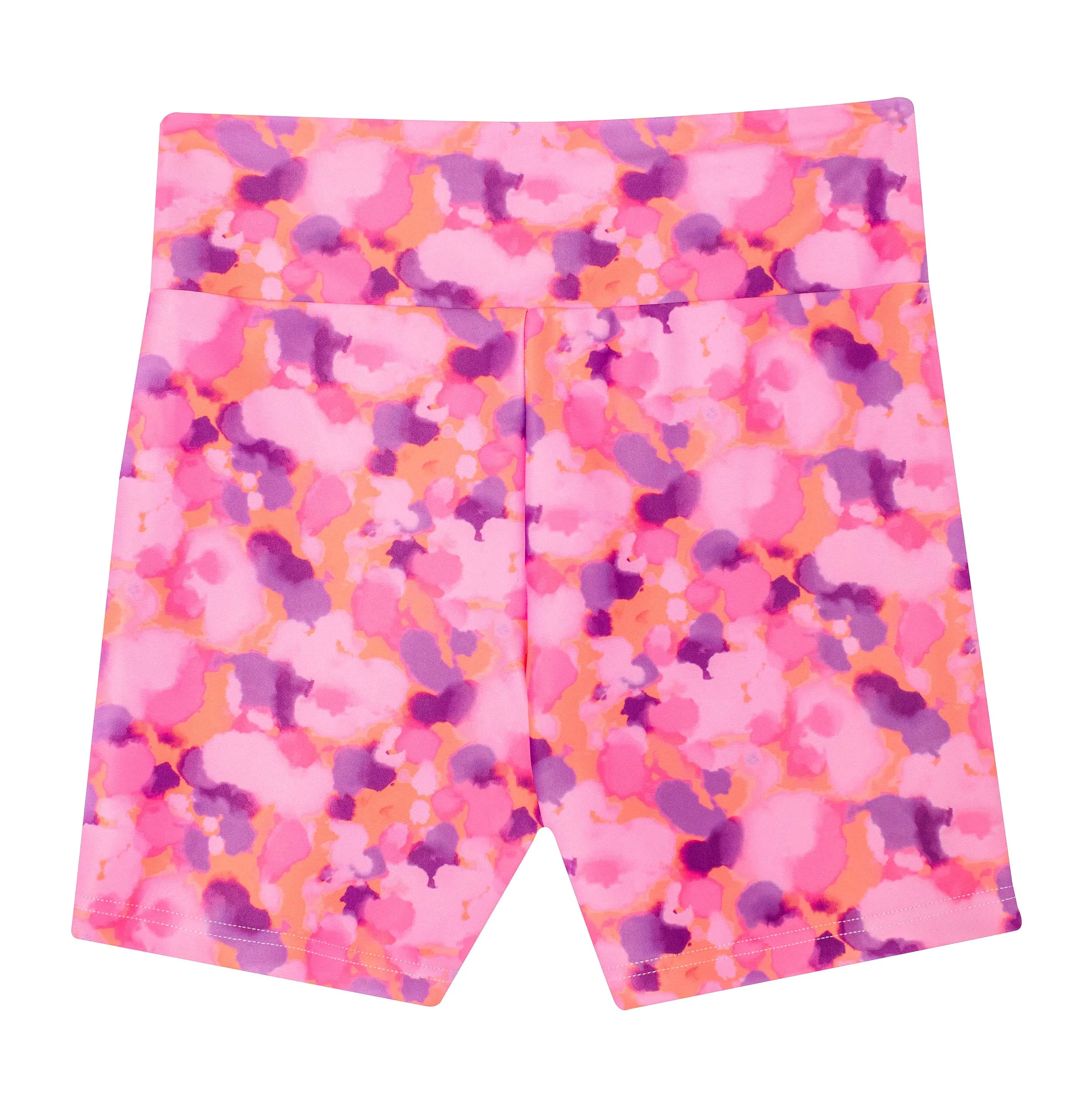 Nicole: Midi Length Bike Shorts in Pumped Up Paint Print