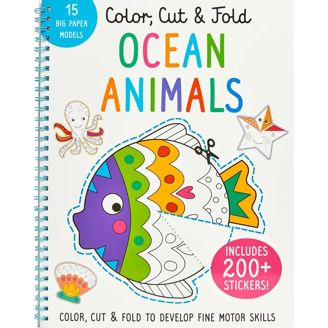 Ocean Animals: Color, Cut and Fold