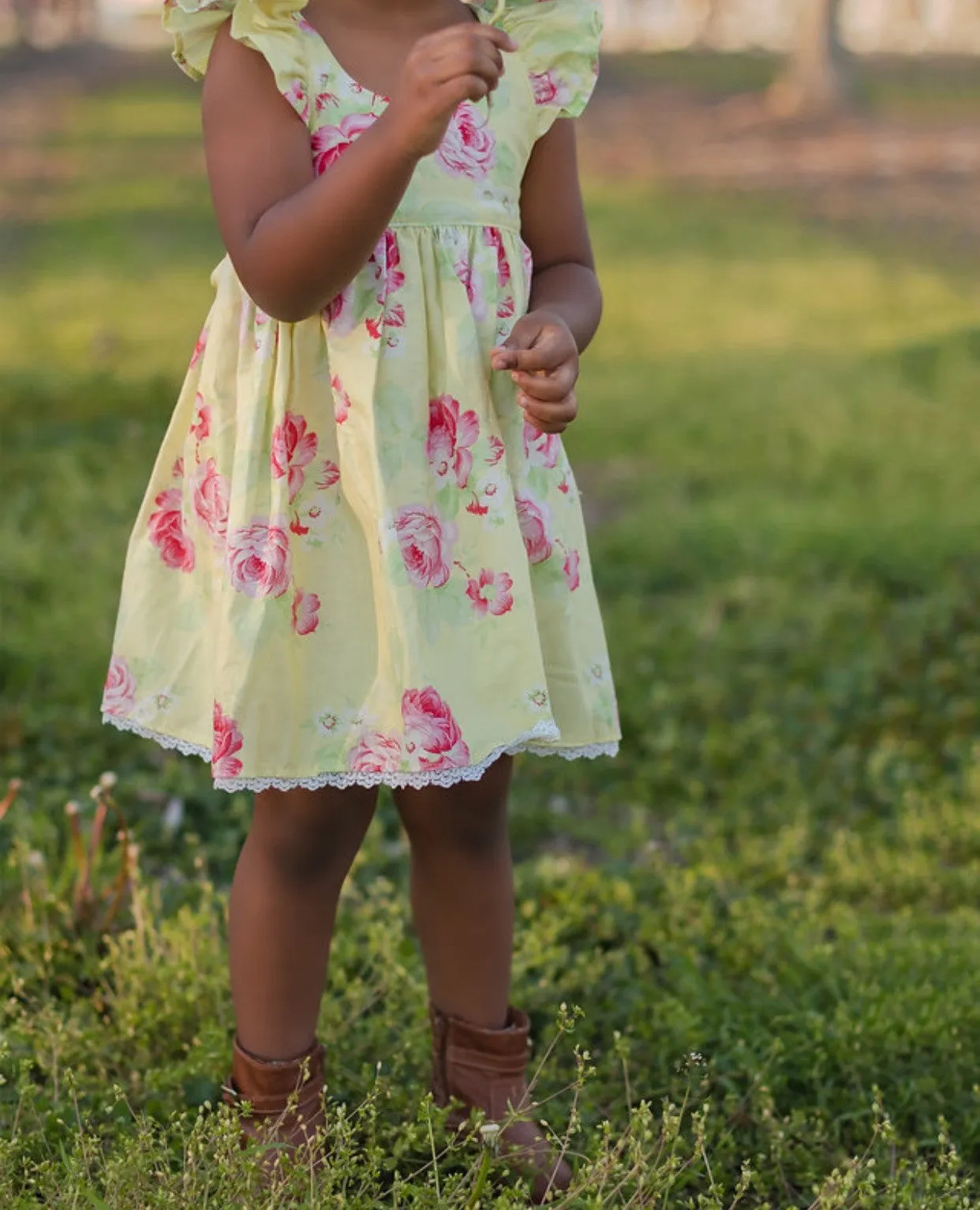 Olivia Dress - Yellow Floral