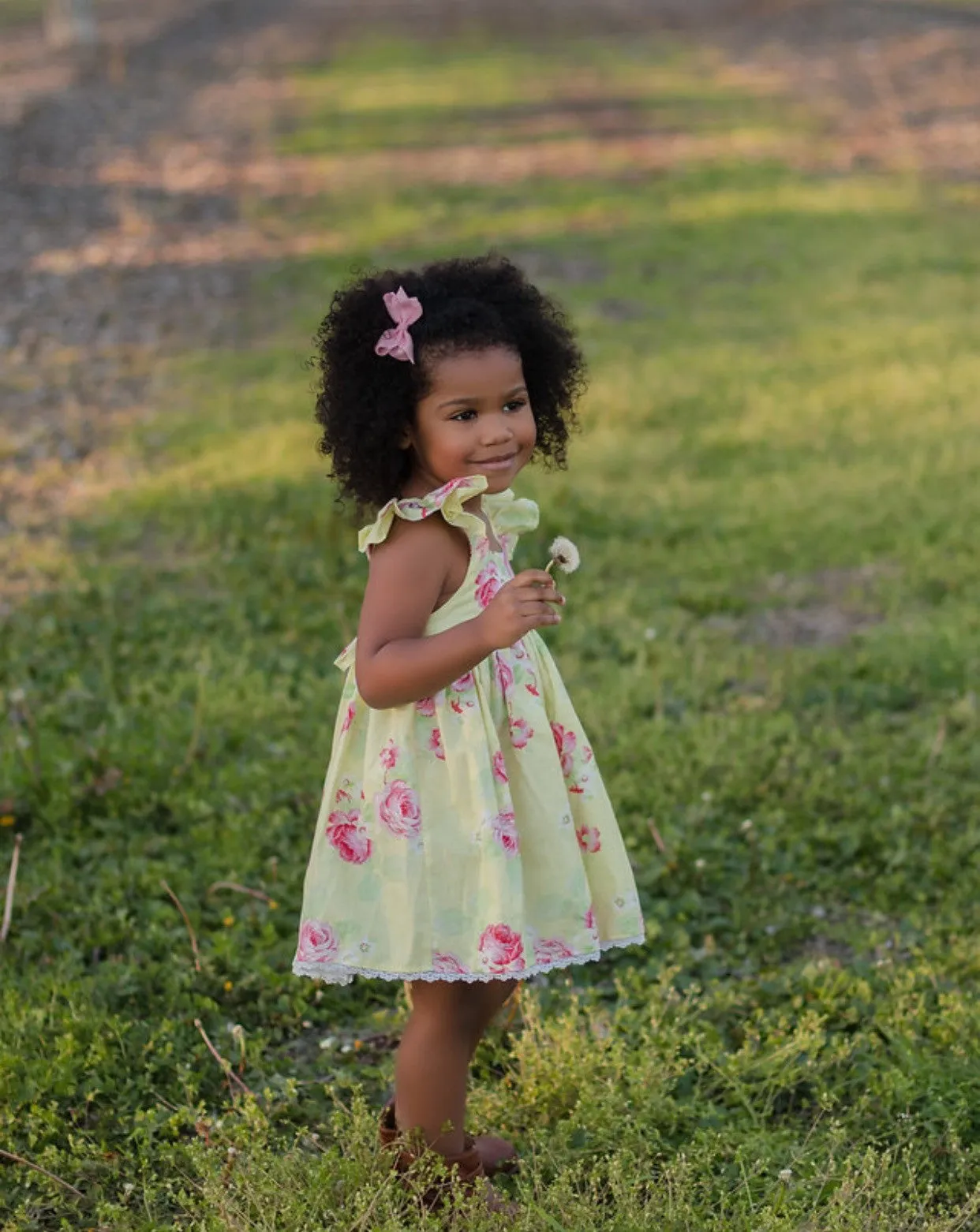 Olivia Dress - Yellow Floral