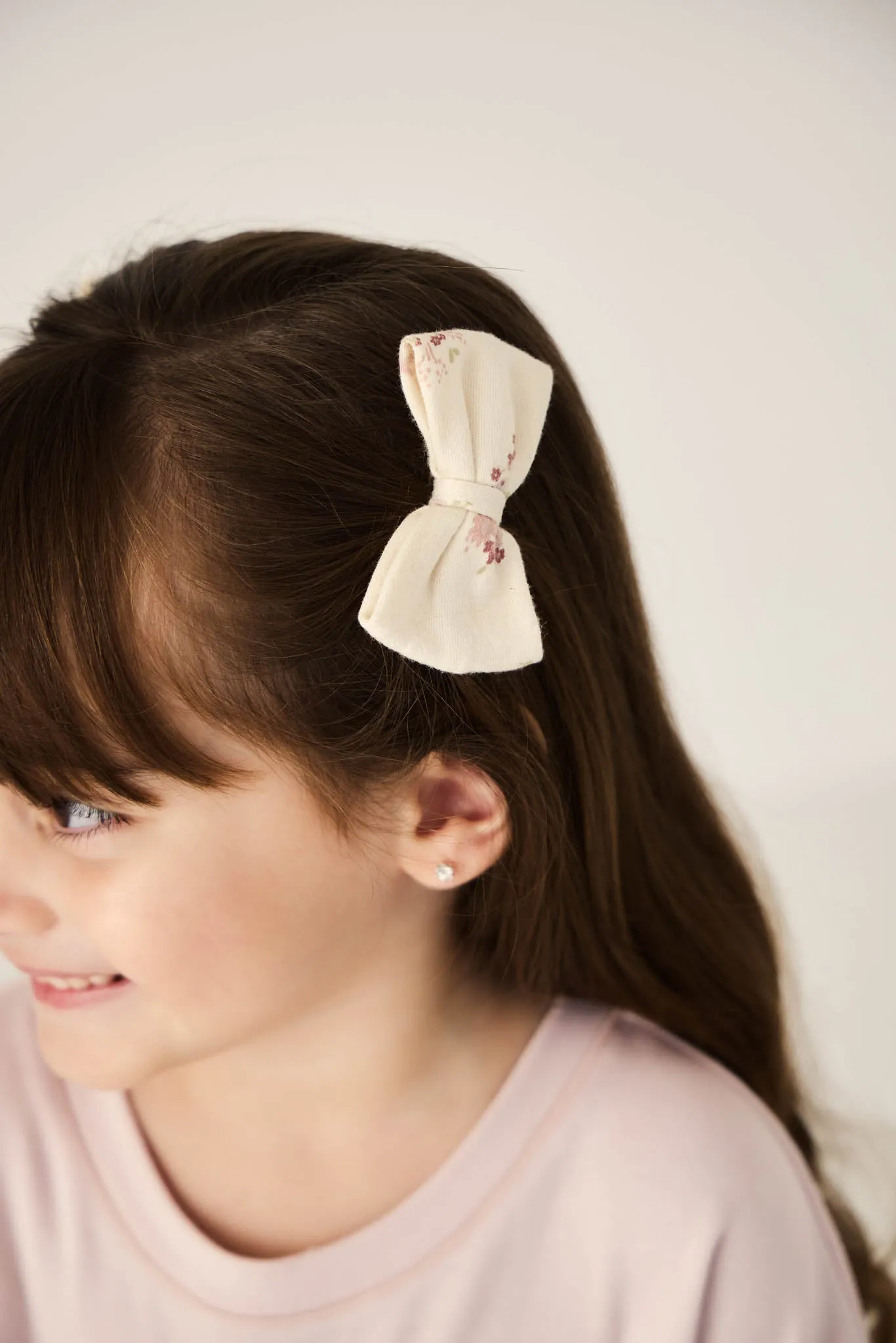 Organic Cotton Bow 2PK - Lauren Floral Tofu