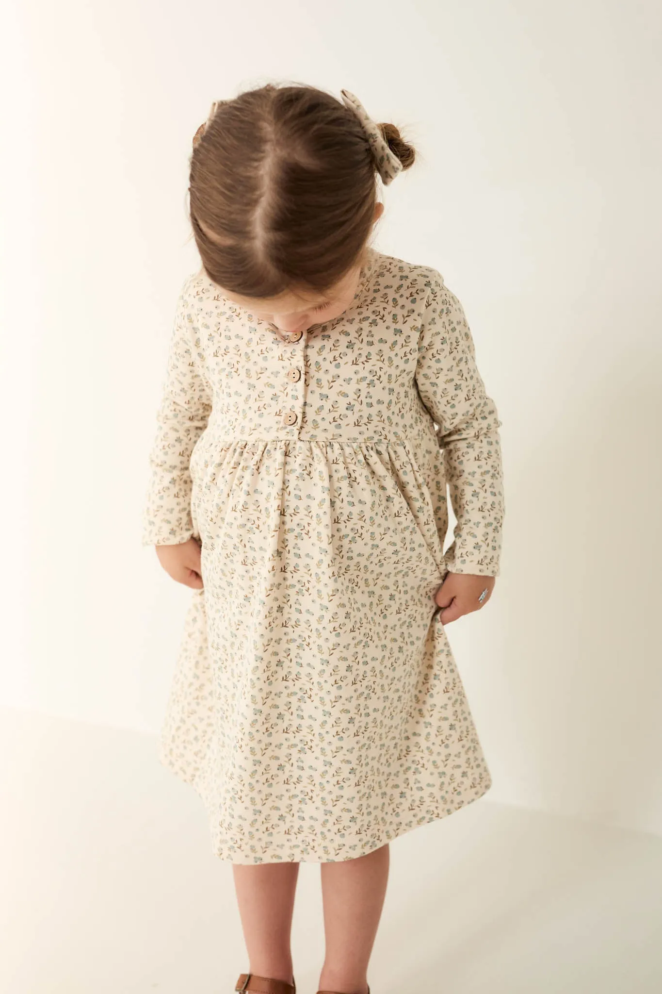 Organic Cotton Bridget Dress - Blueberry Ditsy