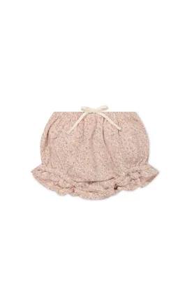 Organic Cotton Frill Bloomer - Amber Rose