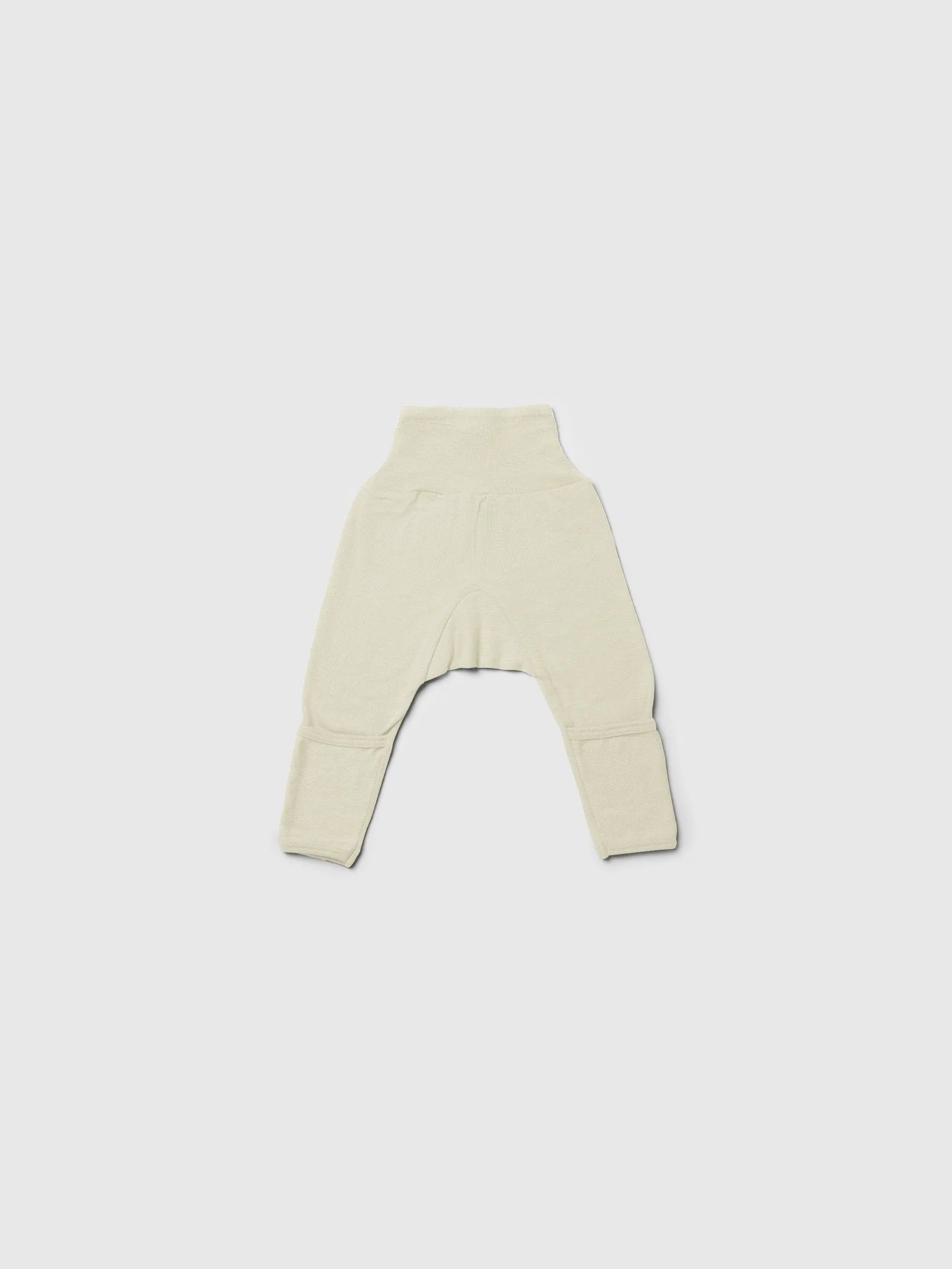 organic merino wool and silk pants in natural - baby/toddler