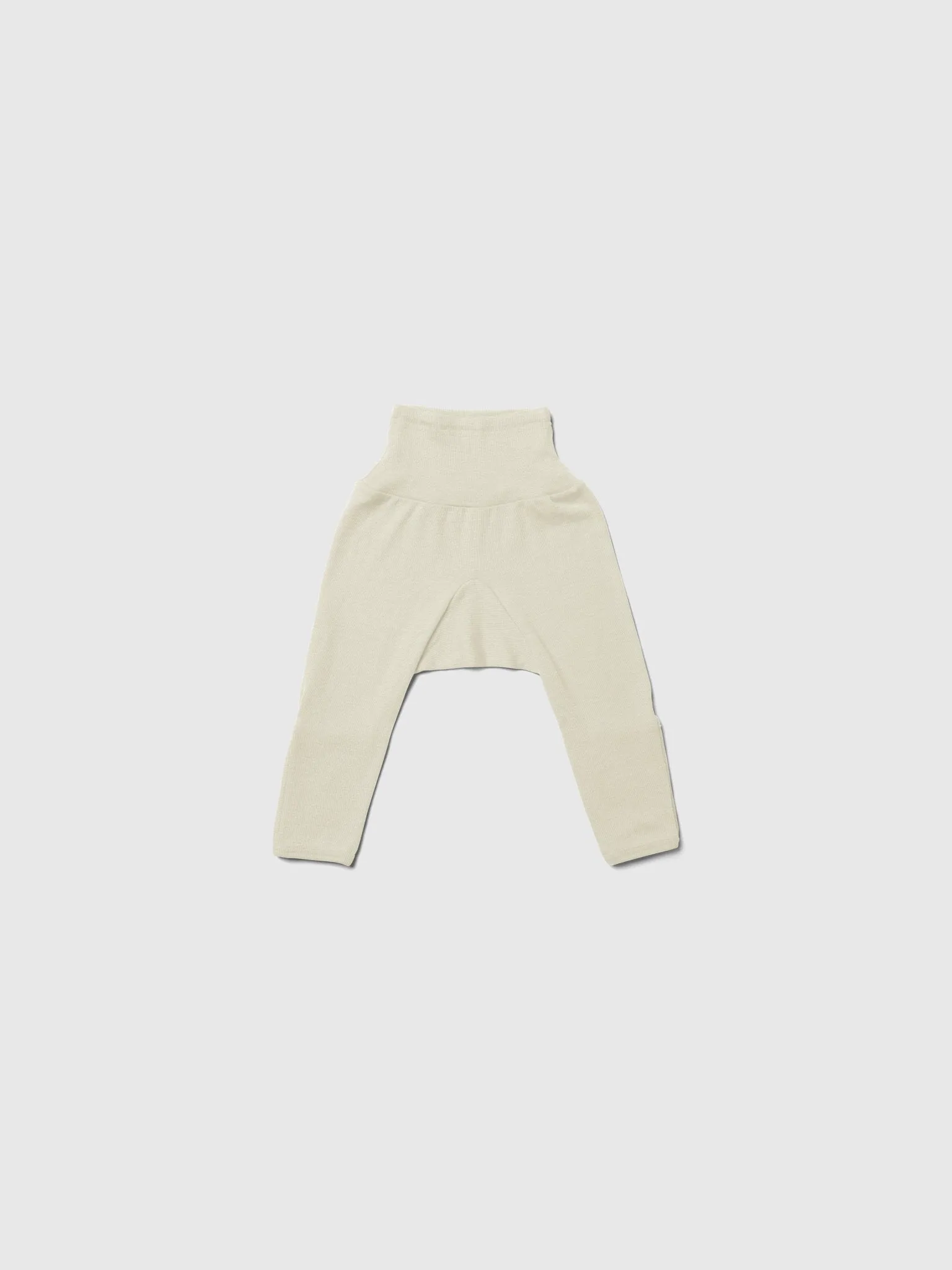 organic merino wool and silk pants in natural - baby/toddler