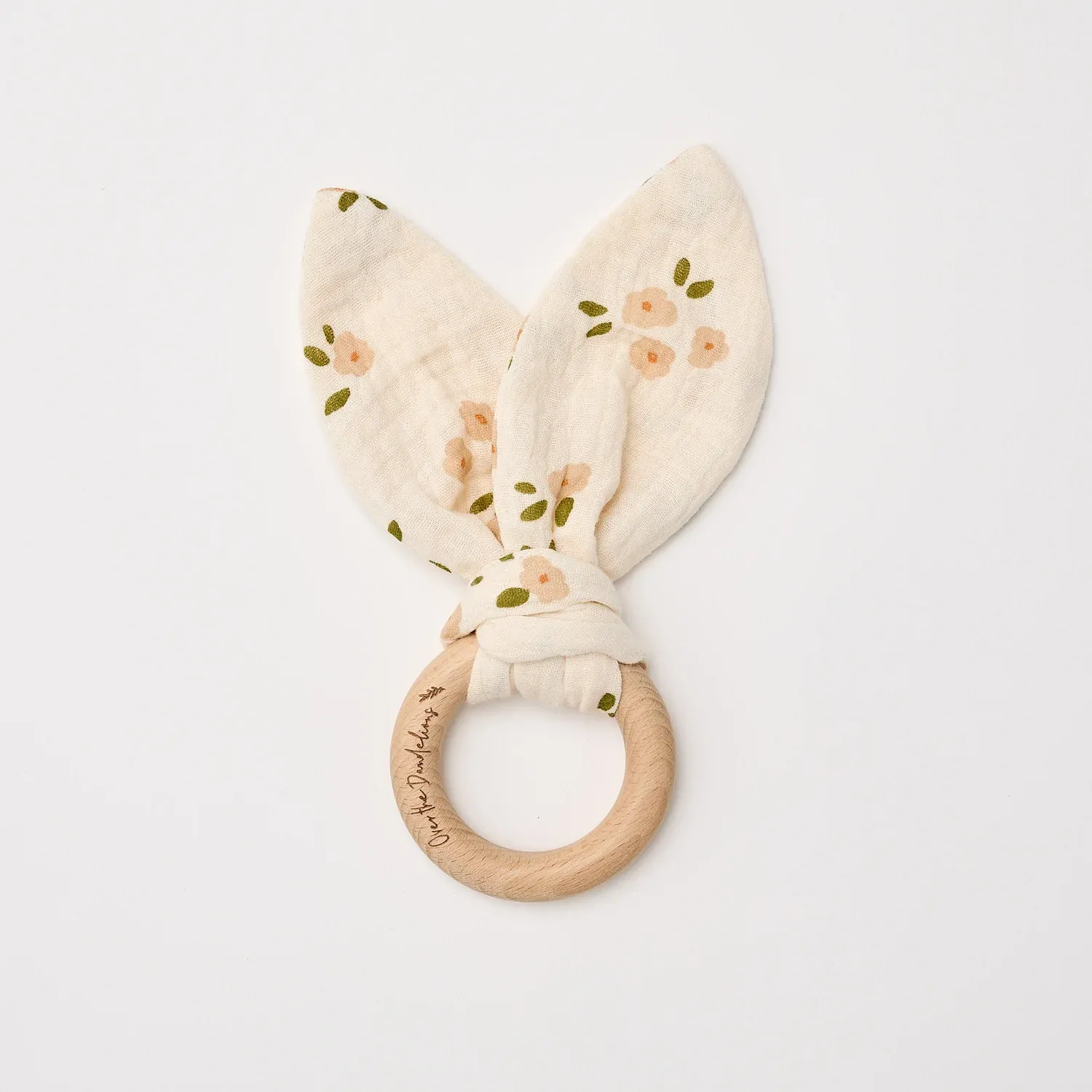 Organic Muslin Bunny Ear Teether -Daisy