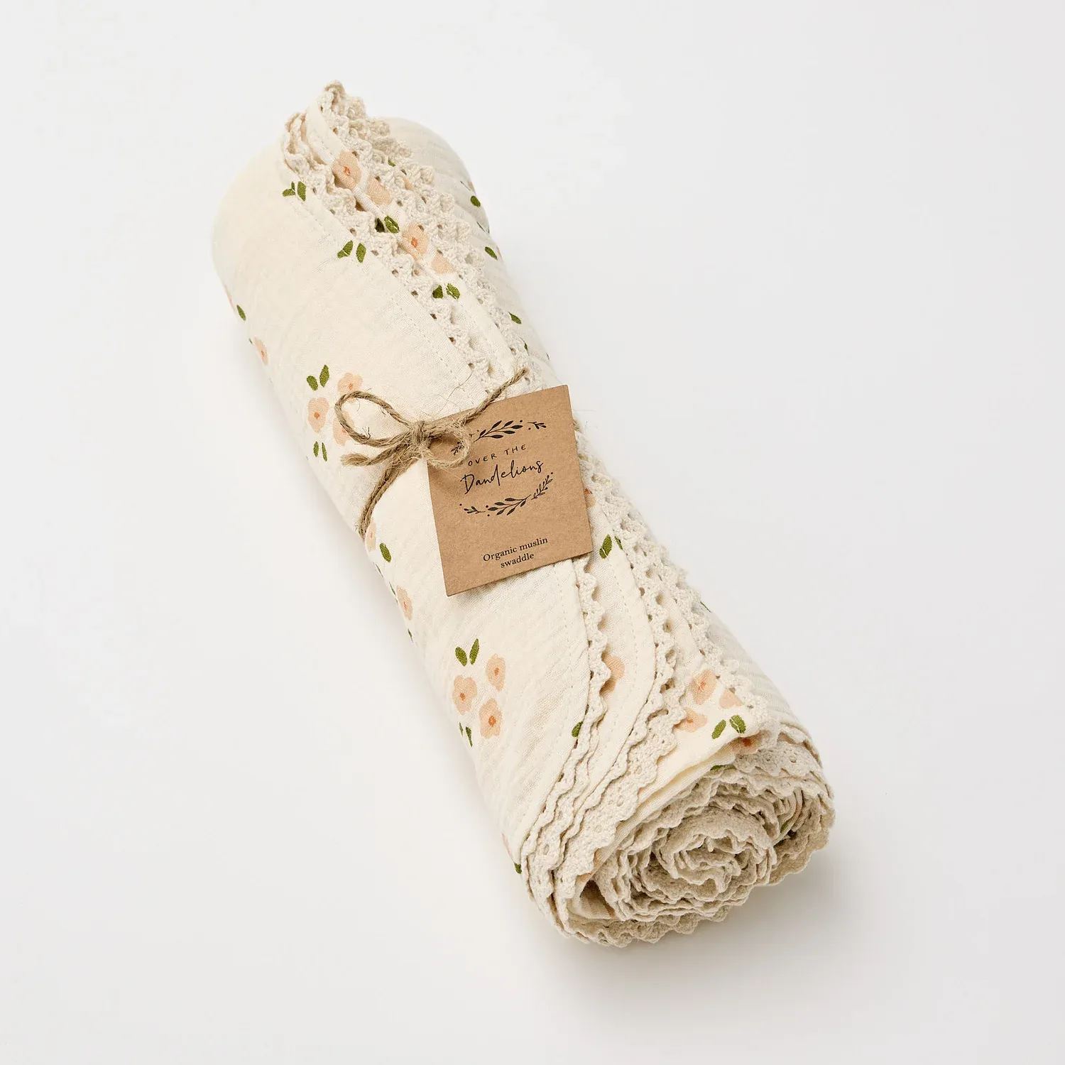 Organic Swaddle - Daisy Lace