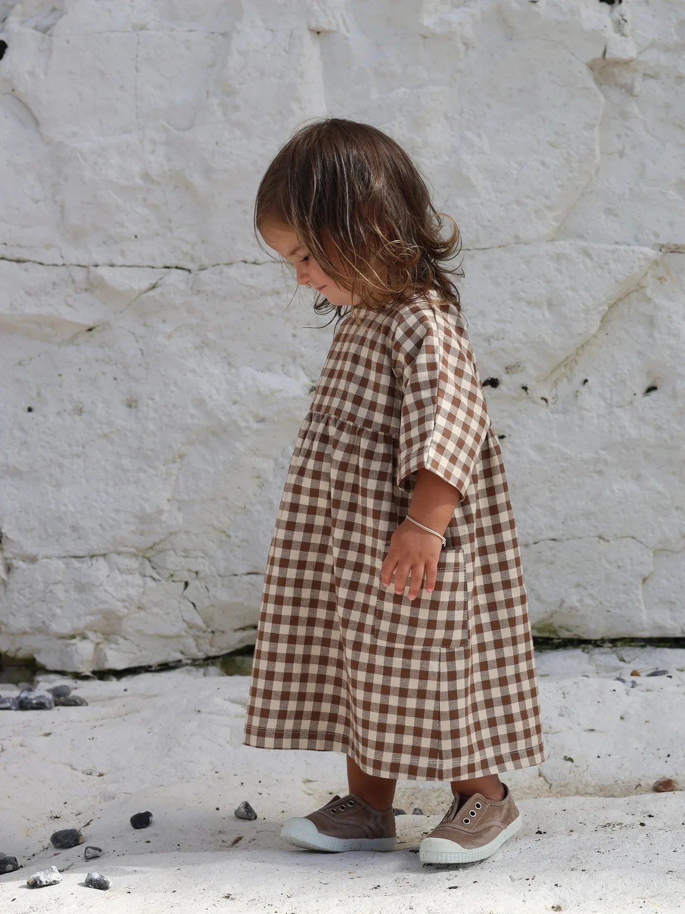 Organic Zoo Gingham Gather Dress