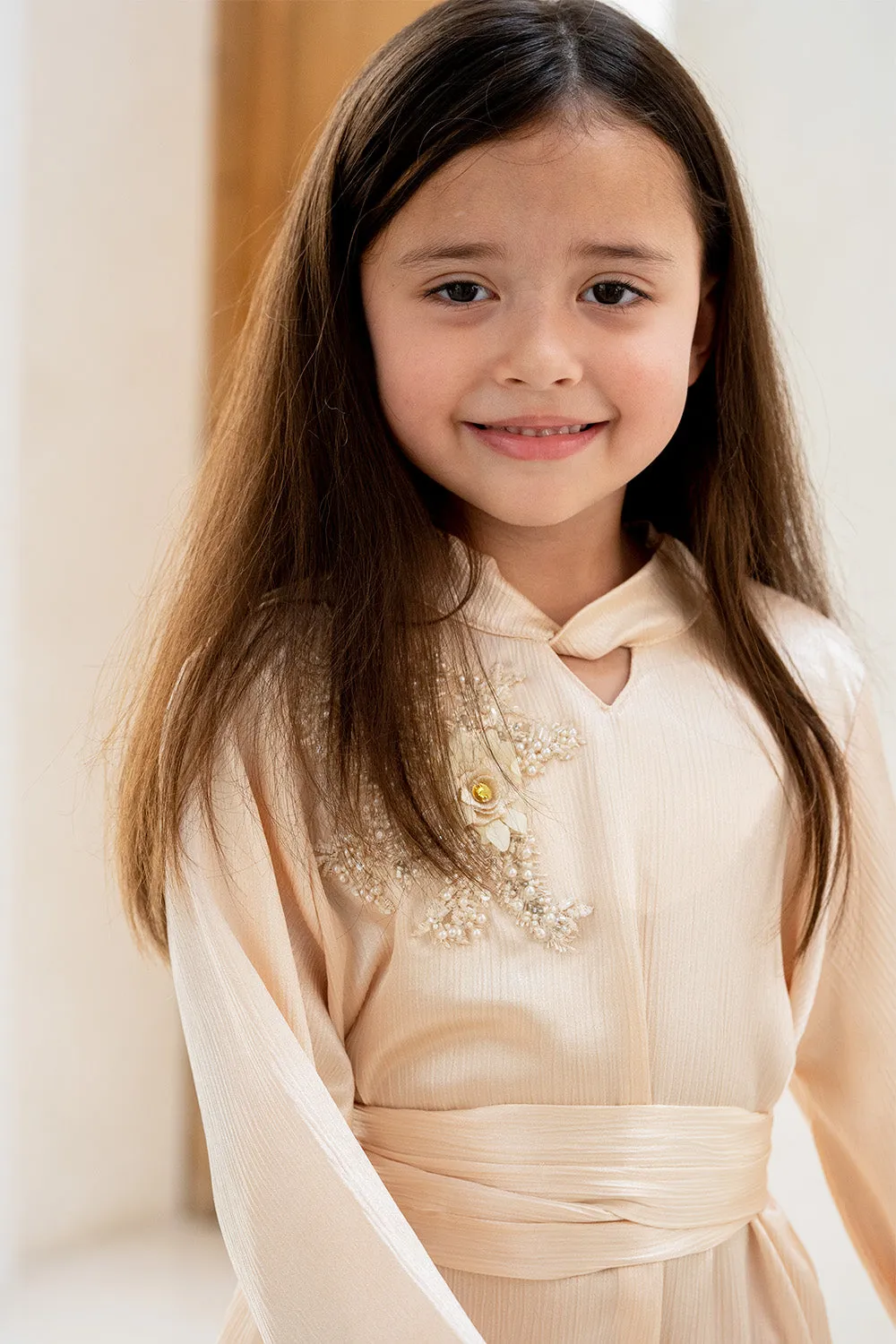 Pearl essence Kids Abaya