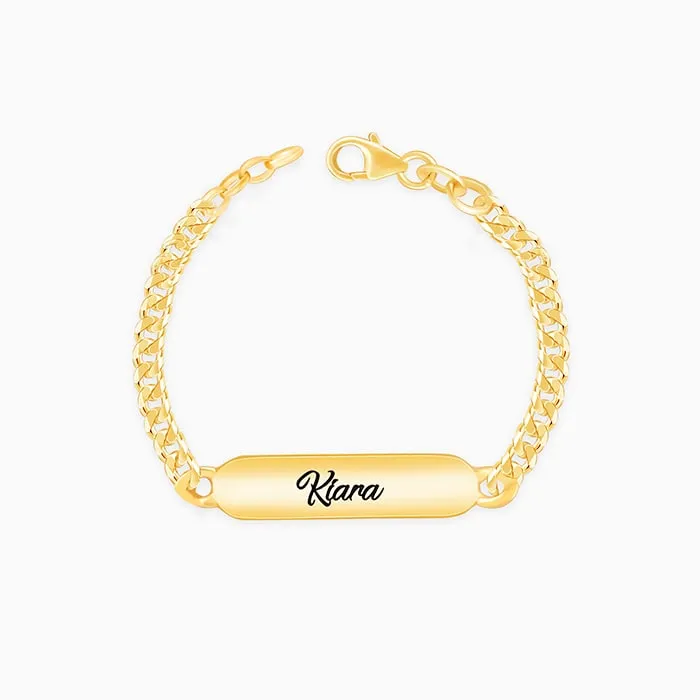 Personalised Golden Name Kids Bracelet