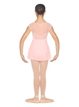 "Jezebel" Cap Sleeve Leotard with Attached Skirt - Child Size 4-6