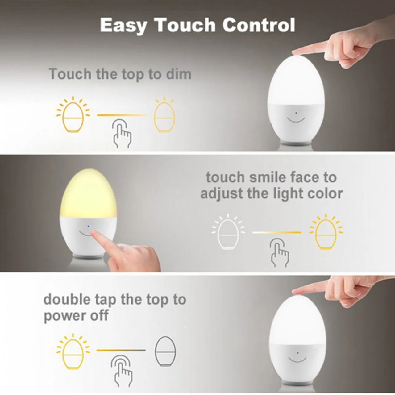 Rechargeable USB Night Light - EGG