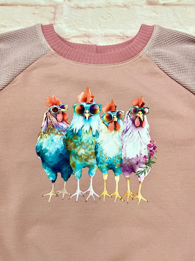 Size Med (3-6y) Winter Jumper - Sunny Chooks