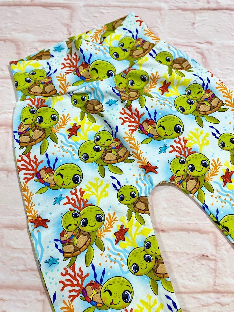 Size Medium (3-6y) GWM Full Length Harems - Sea Turtles