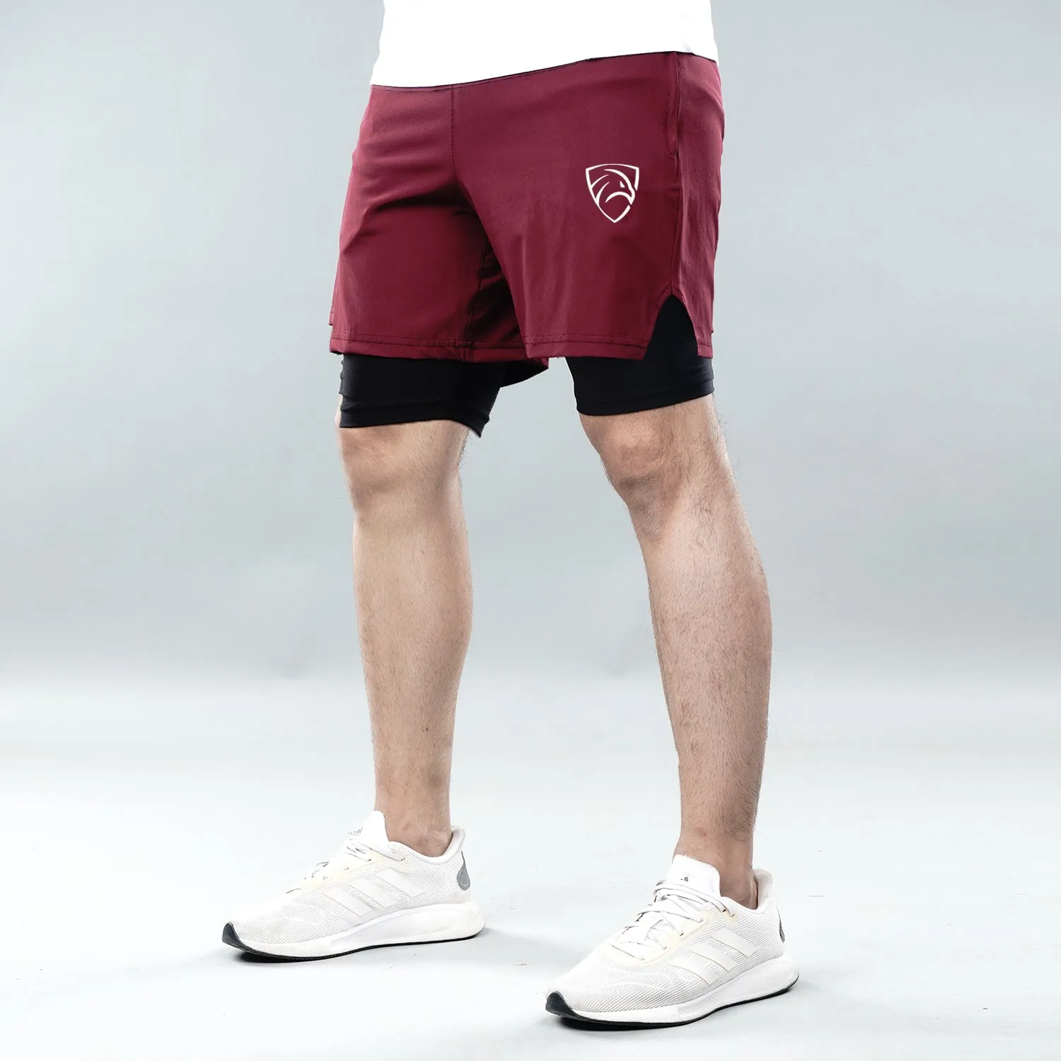 Tf-Maroon/Black Micro Premium Compression Shorts