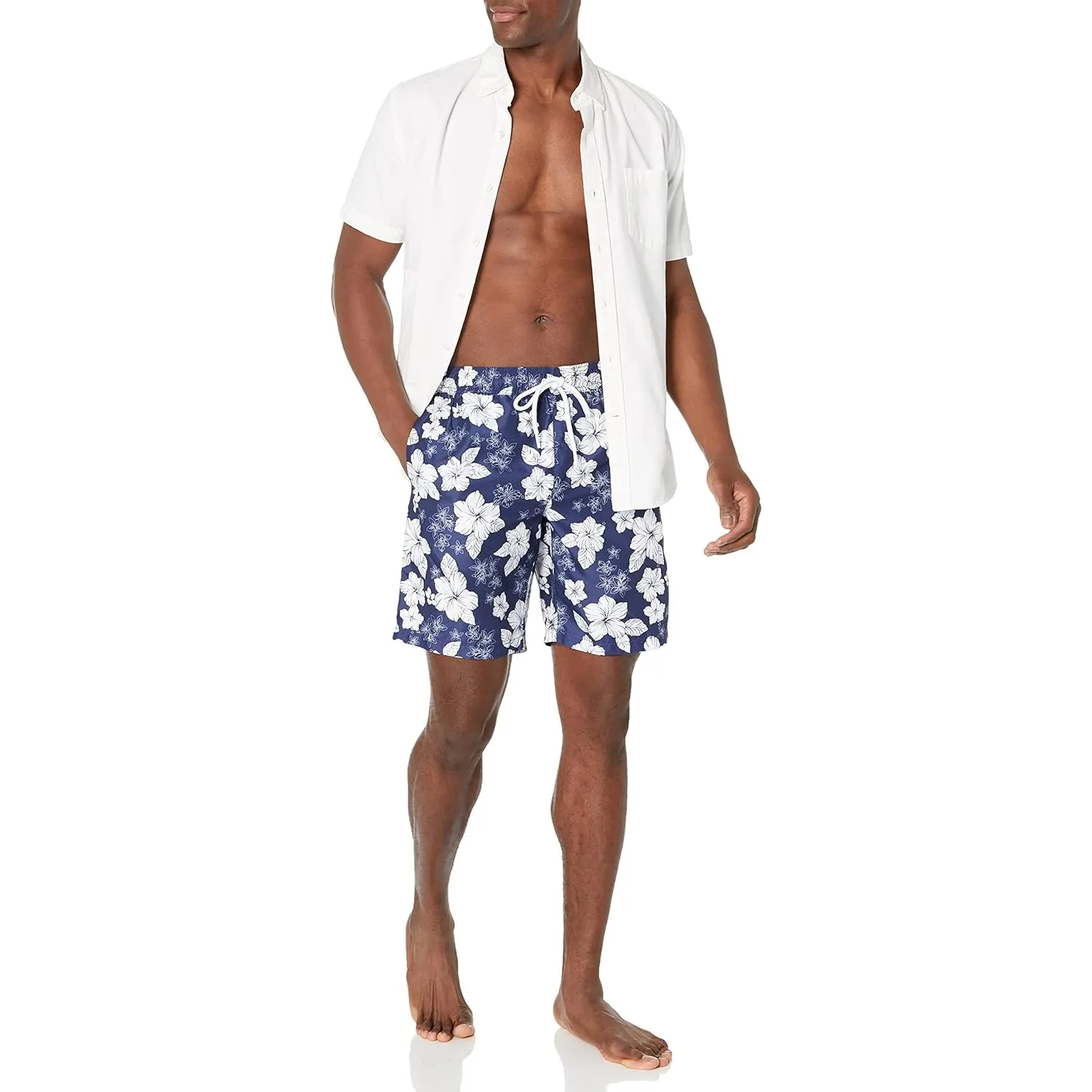 Tropical Flamingo Swim Trunks